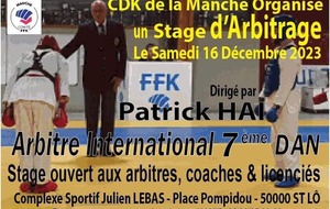 STAGE D'ARBITRAGE SAINT LO 2023-2024